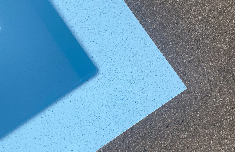 Teichbecken-rechteckig, Farbton blau-granit