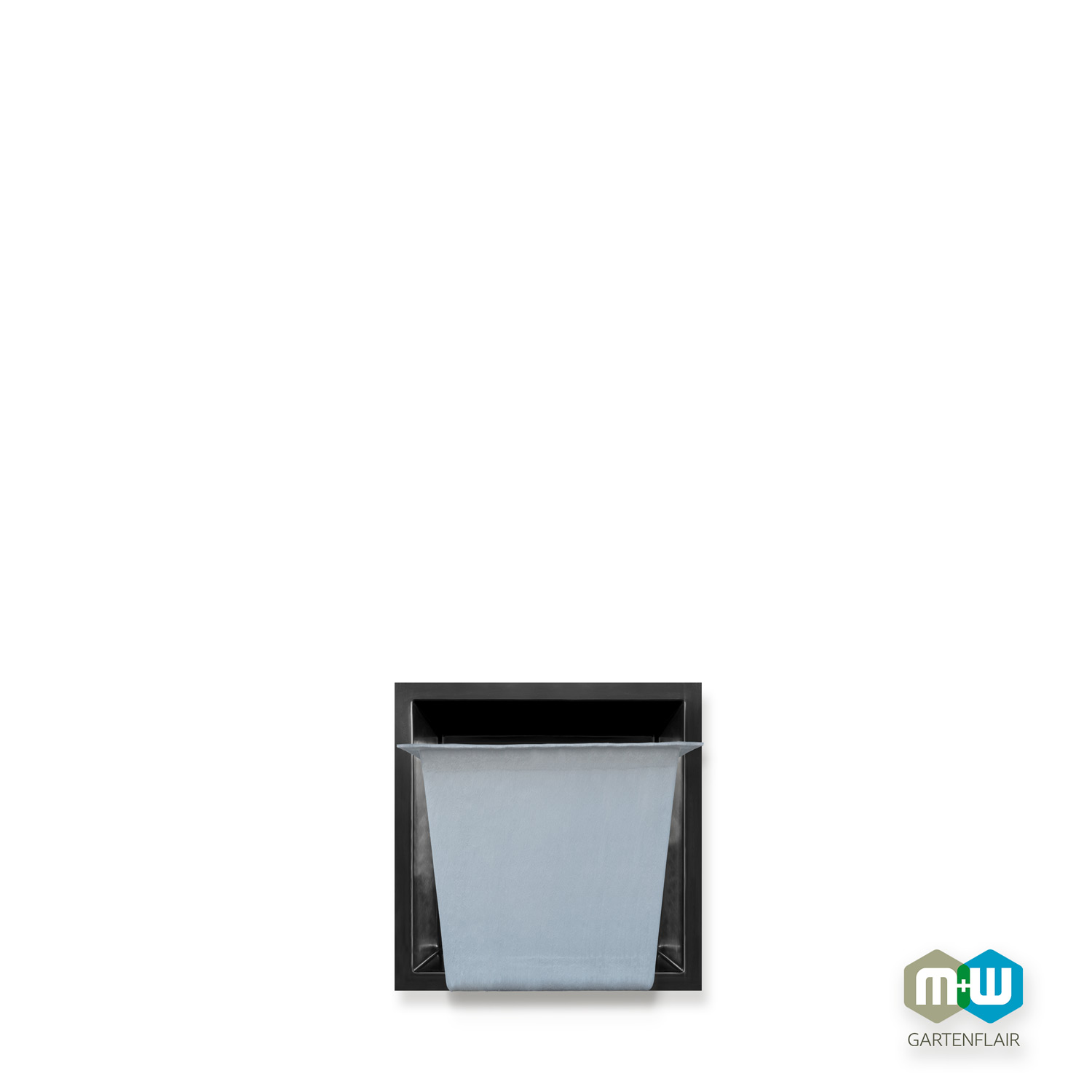 GFK Teichbecken quadratisch 90 Liter <br/> 800x800x300 mm M+W Gartenflair GFK Teichbecken quadratisch 90 Liter